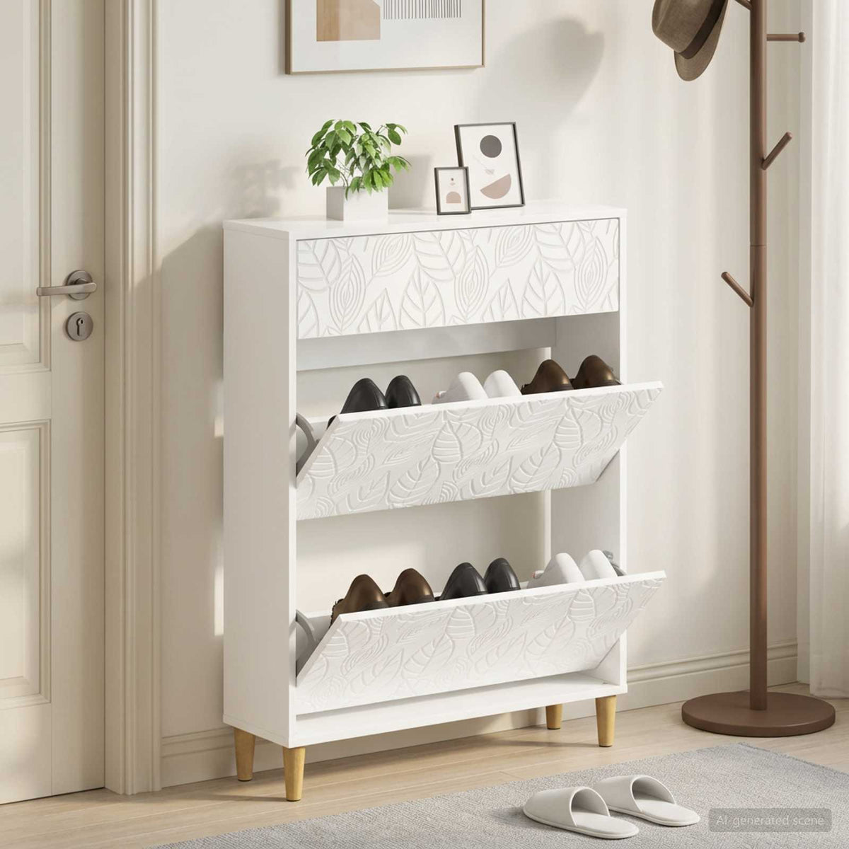 Schuhschrank DELFT 78 x 24 x 103 cm Holzwerkstoff