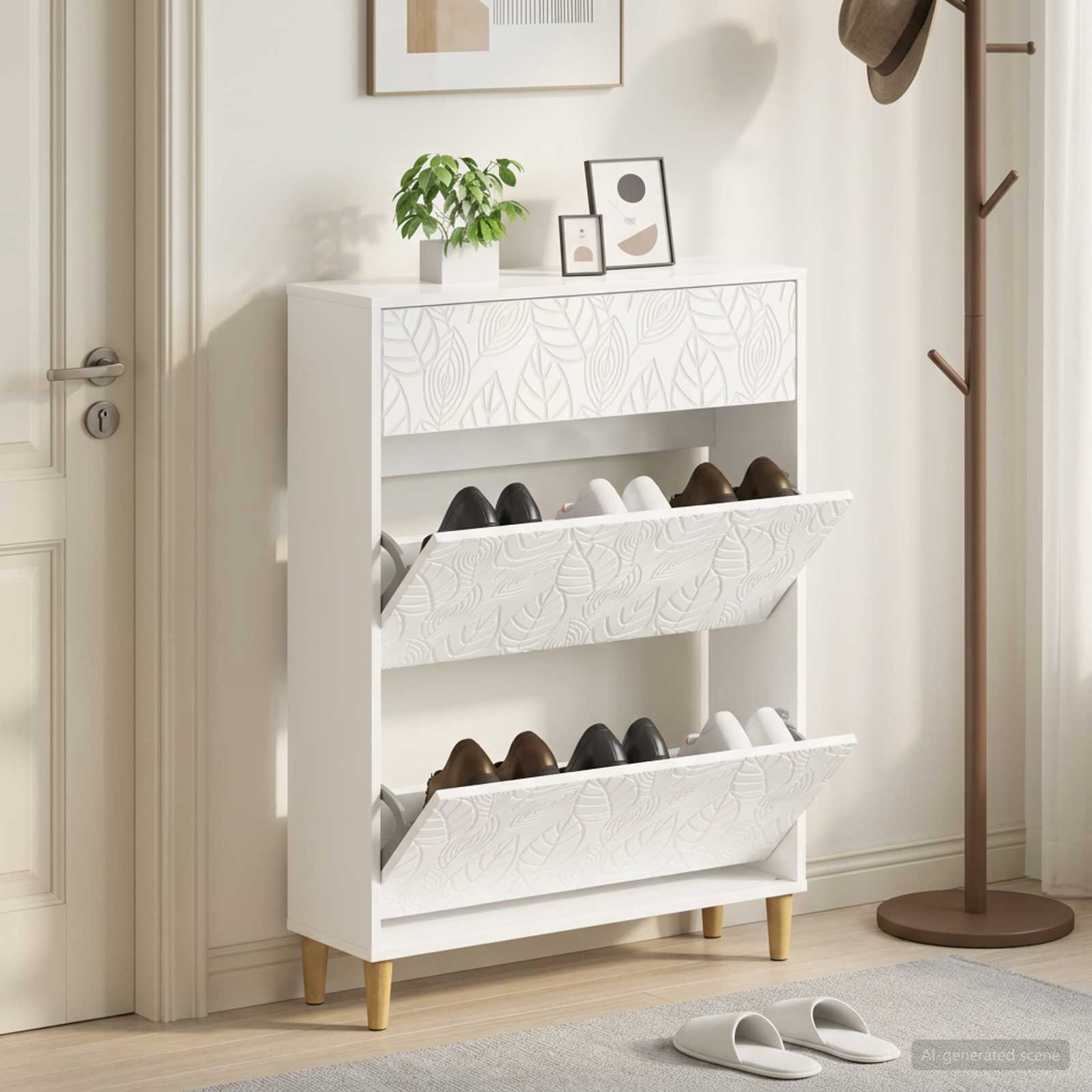 Schuhschrank DELFT 78 x 24 x 103 cm Holzwerkstoff