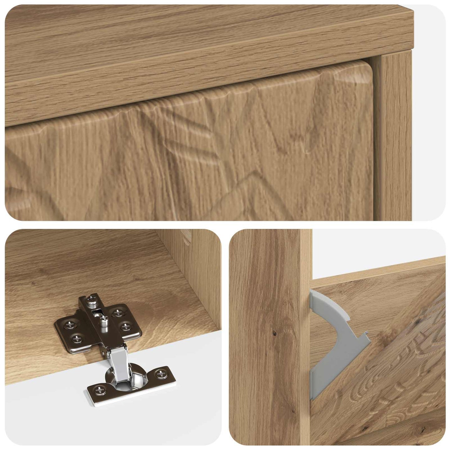 Schuhschrank DELFT 78 x 24 x 103 cm Holzwerkstoff Artisan-Eiche