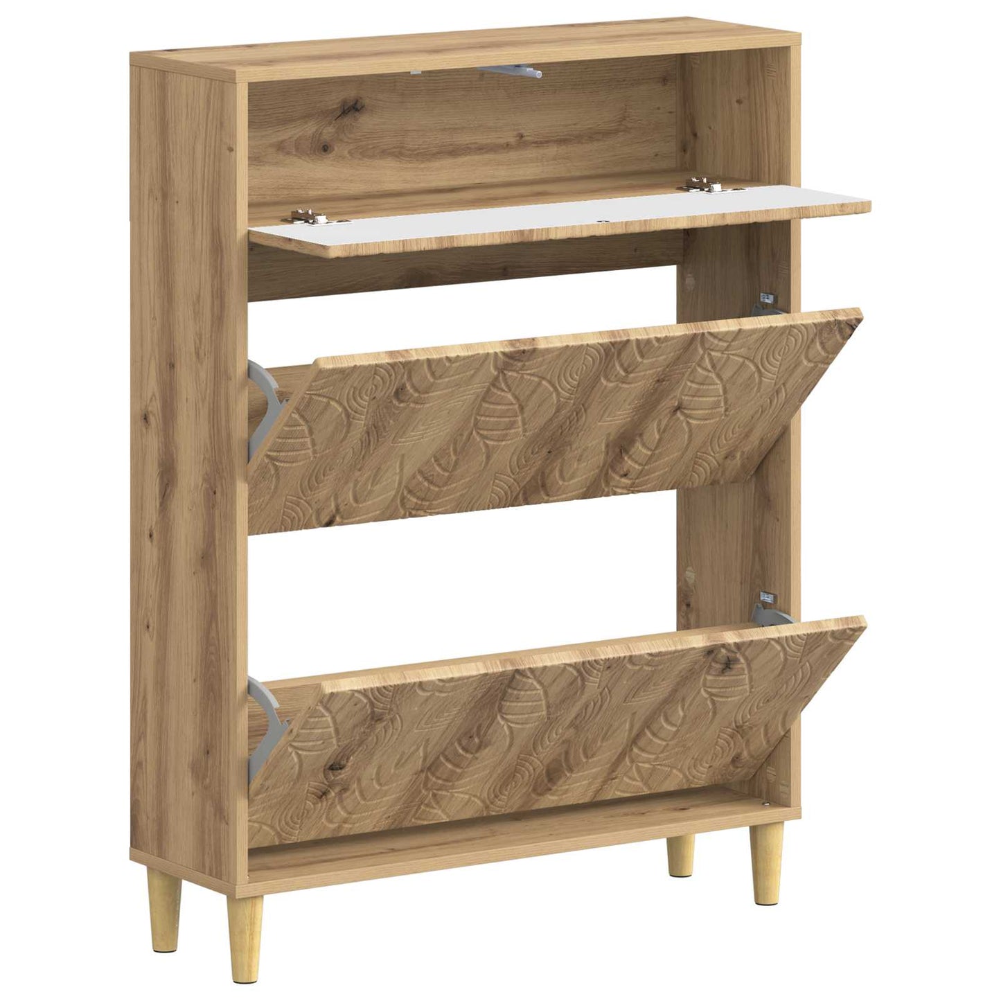 Schuhschrank DELFT 78 x 24 x 103 cm Holzwerkstoff Artisan-Eiche