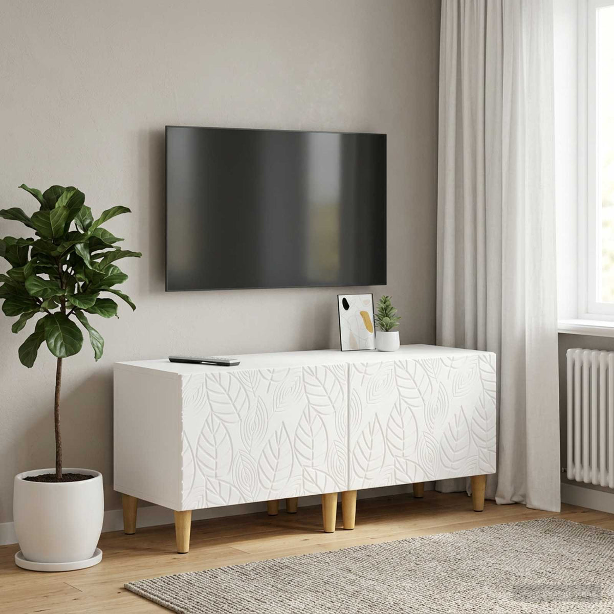 TV-Schrank Weiß Holzwerkstoff