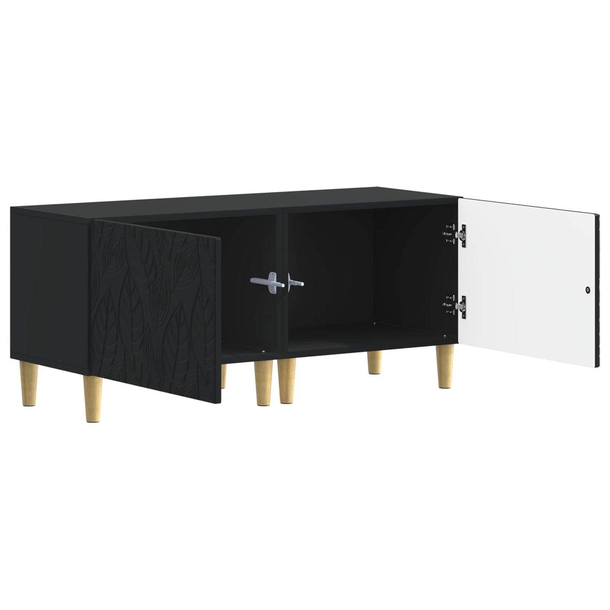 TV-Schrank Schwarz Holzwerkstoff