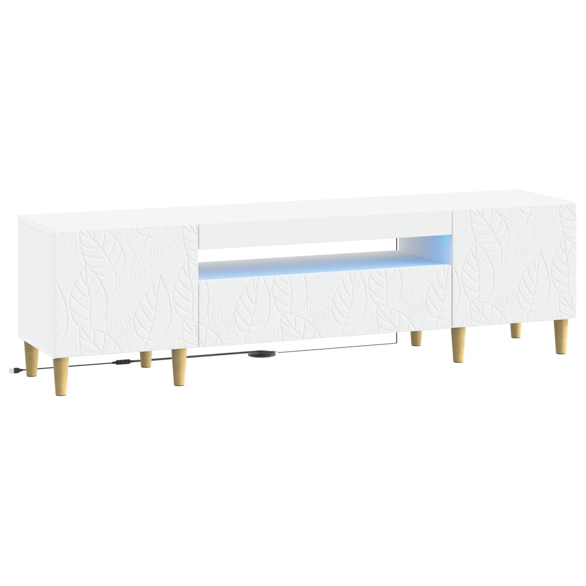 LED-TV-Schrank Weiß Holzwerkstoff