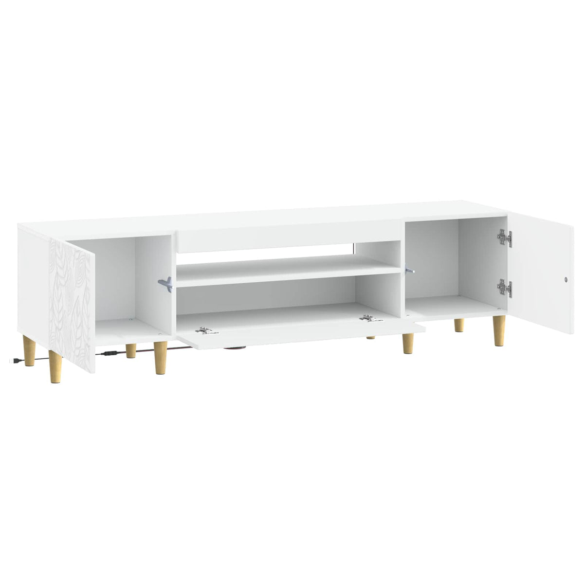 LED-TV-Schrank Weiß Holzwerkstoff