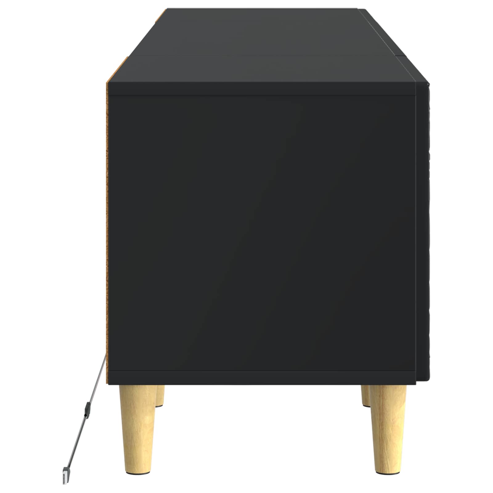 LED-TV-Schrank Schwarz Holzwerkstoff