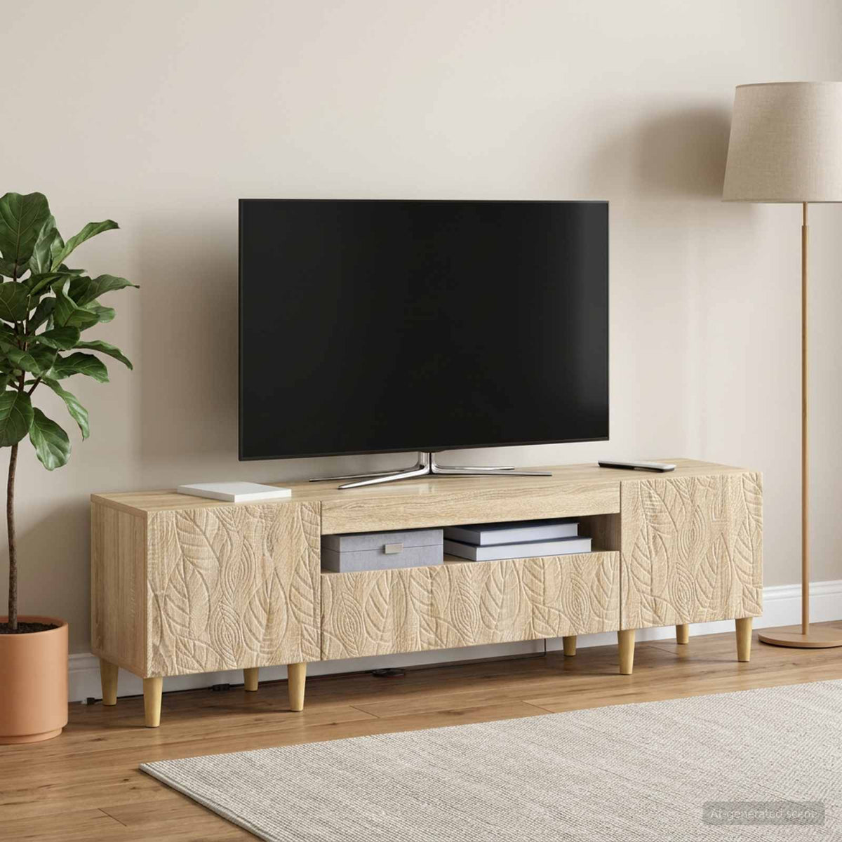 LED-TV-Schrank Sonoma-Eiche Holzwerkstoff