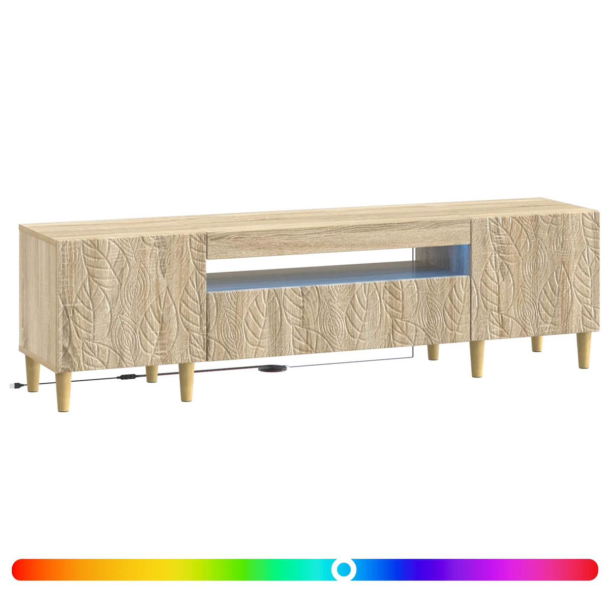 LED-TV-Schrank Sonoma-Eiche Holzwerkstoff