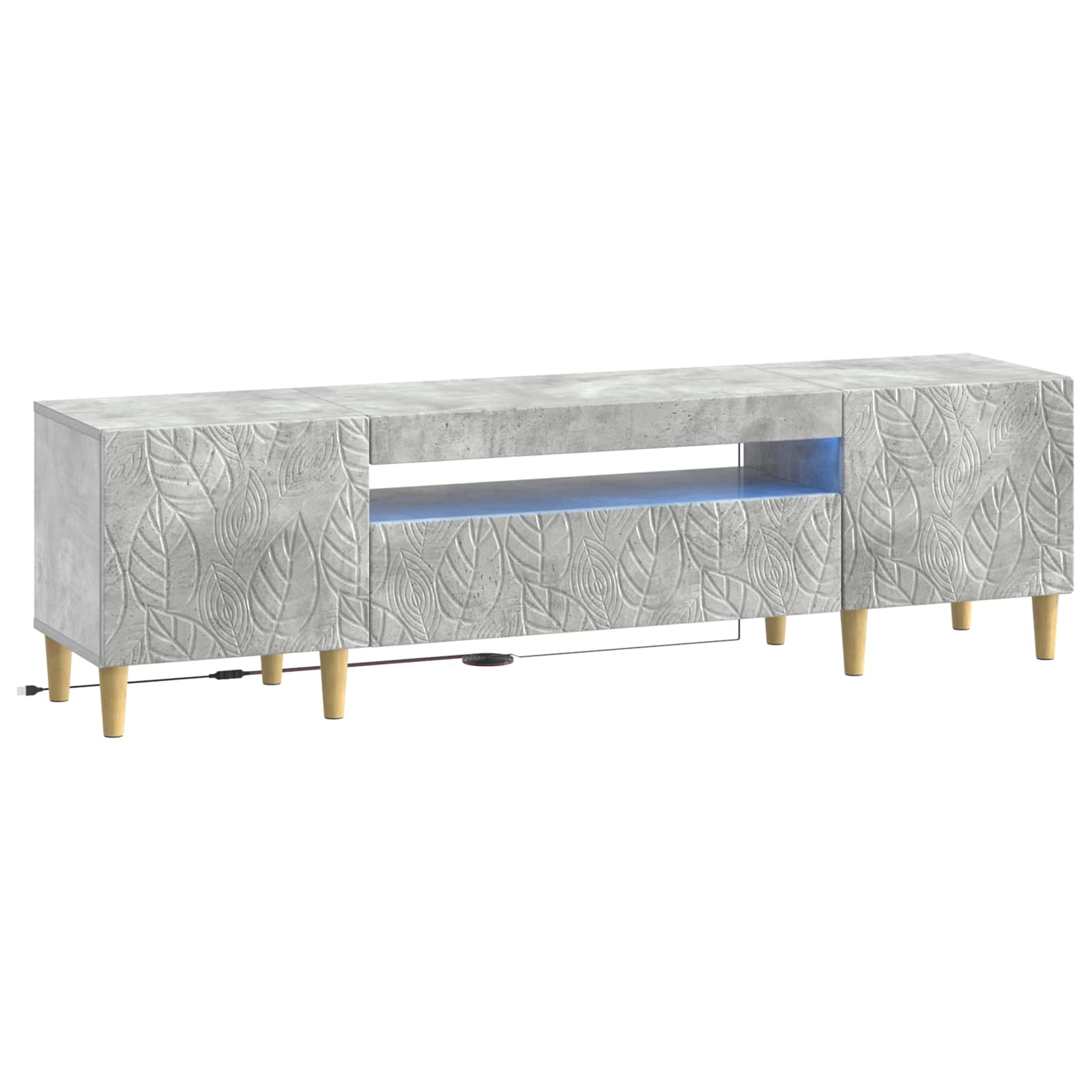 LED-TV-Schrank Betongrau Holzwerkstoff