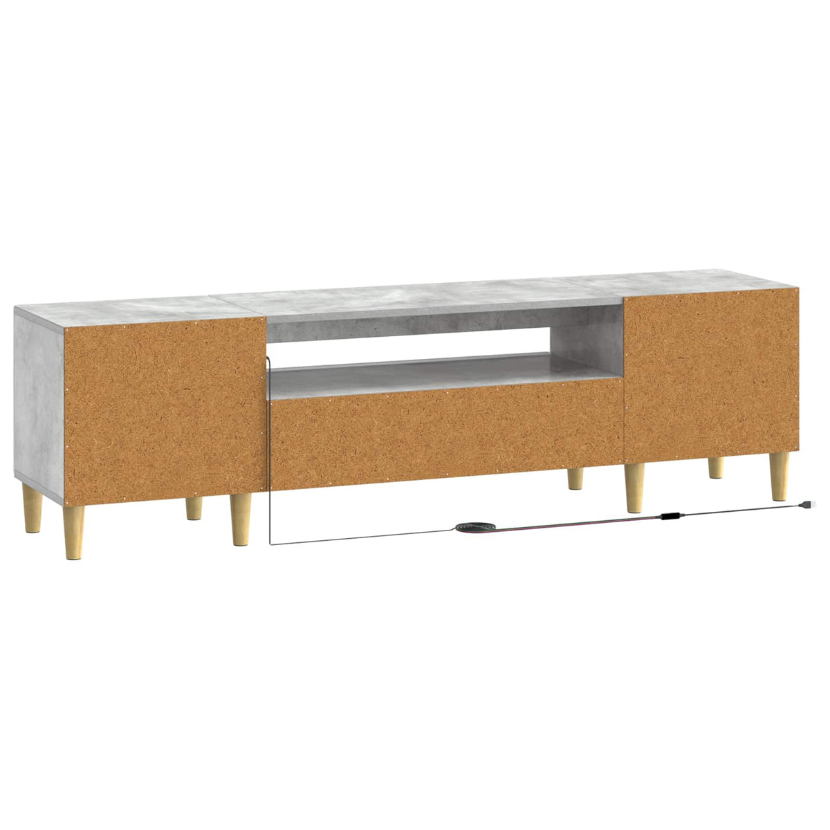 LED-TV-Schrank Betongrau Holzwerkstoff