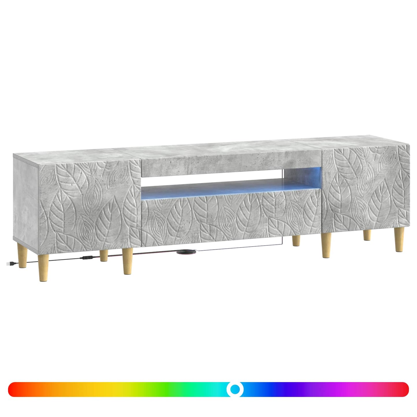 LED-TV-Schrank Betongrau Holzwerkstoff