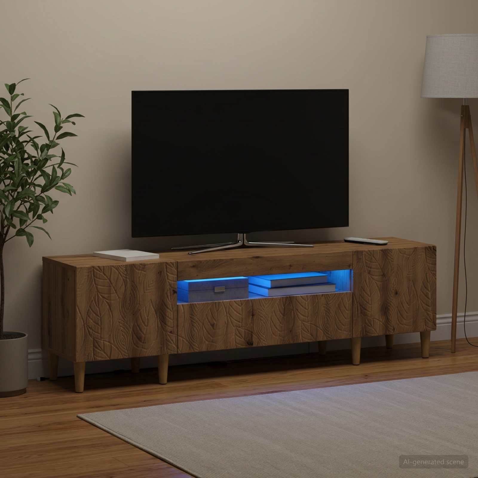 LED-TV-Schrank Artisan-Eiche Holzwerkstoff