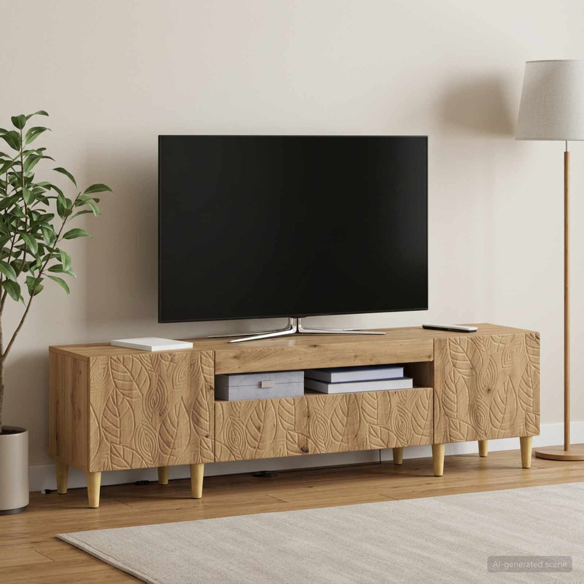 LED-TV-Schrank Artisan-Eiche Holzwerkstoff