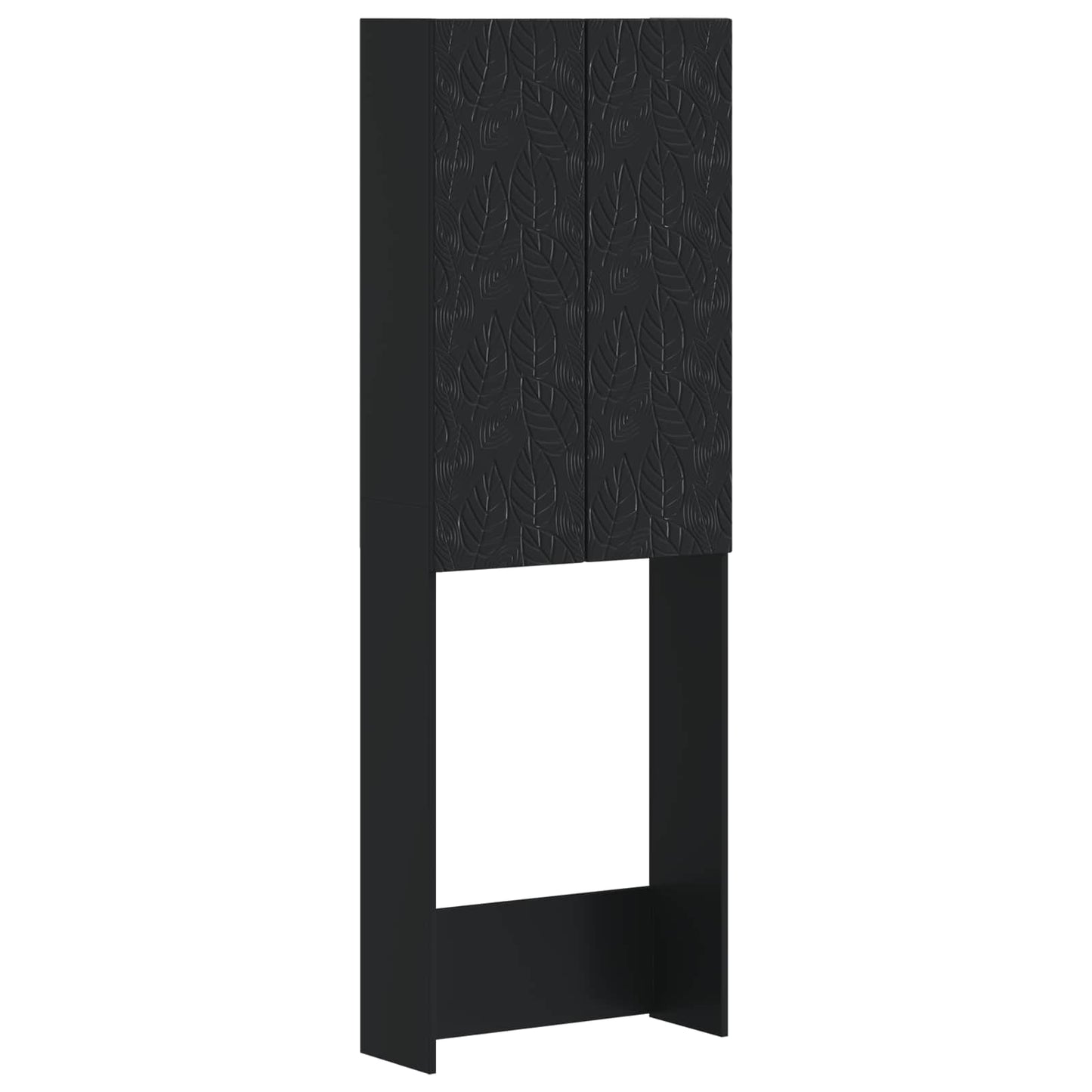 Toilettenschrank DELFT Schwarz 66 x 25,5 x 190 cm Holzwerkstoff