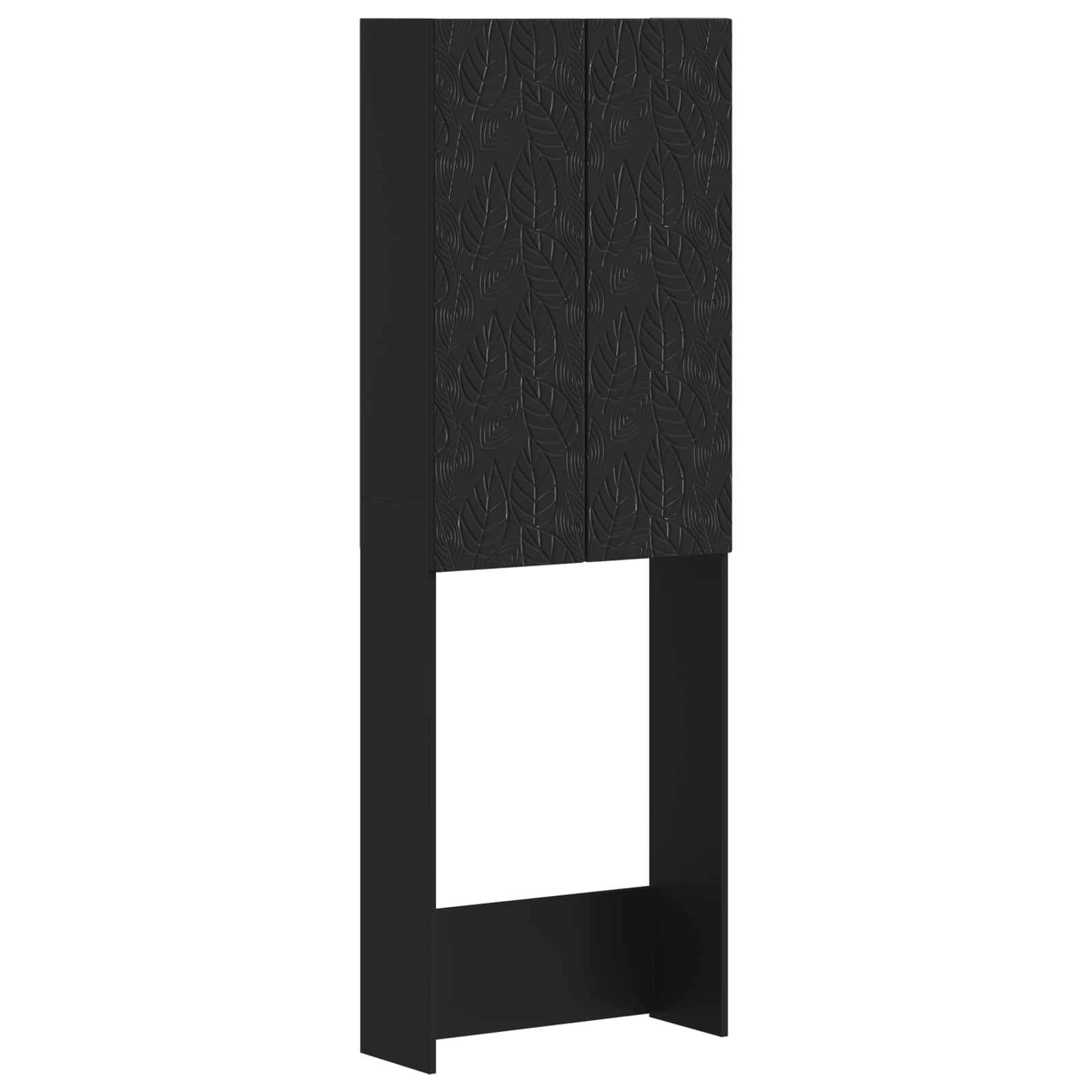 Toilettenschrank DELFT Schwarz 66 x 25,5 x 190 cm Holzwerkstoff