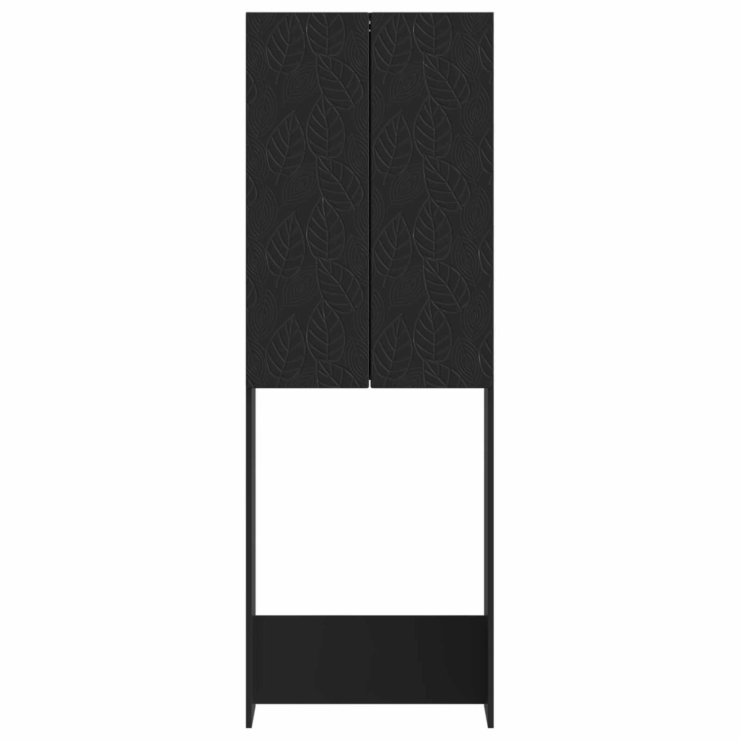 Toilettenschrank DELFT Schwarz 66 x 25,5 x 190 cm Holzwerkstoff