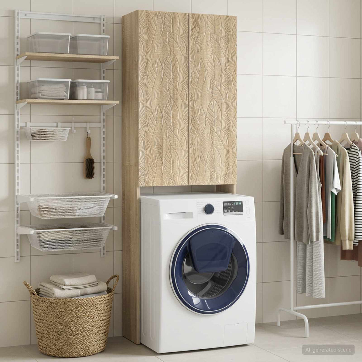 Toilettenschrank DELFT Sonoma-Eiche 66 x 25,5 x 190 cm