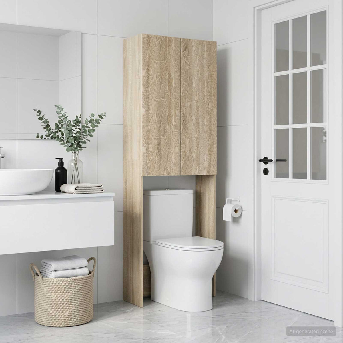 Toilettenschrank DELFT Sonoma-Eiche 66 x 25,5 x 190 cm