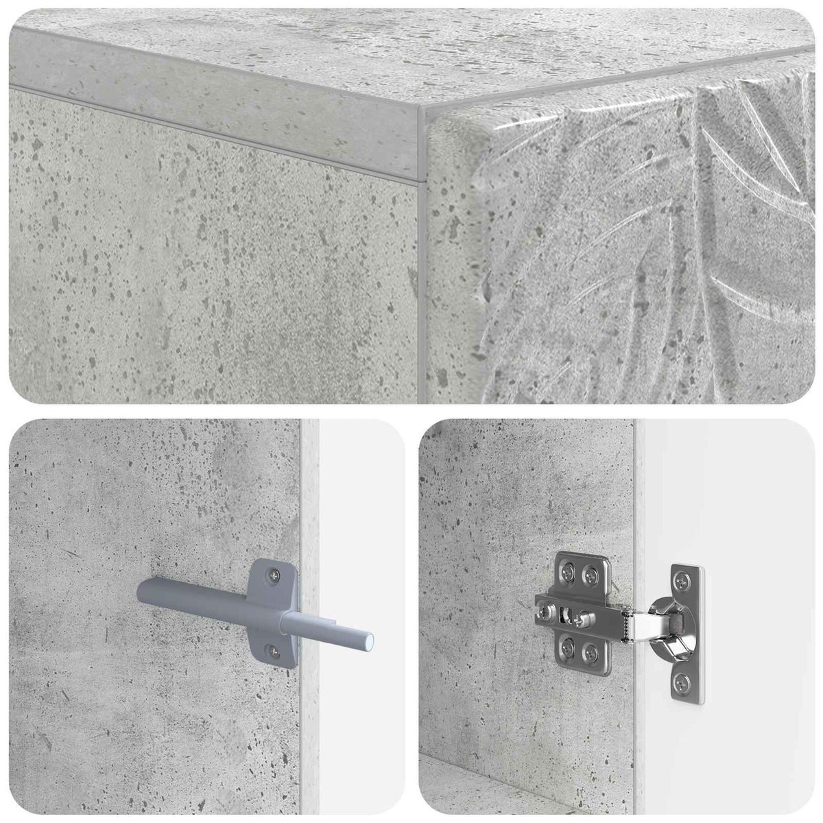 Toilettenschrank DELFT Betongrau 66 x 25,5 x 190 cm