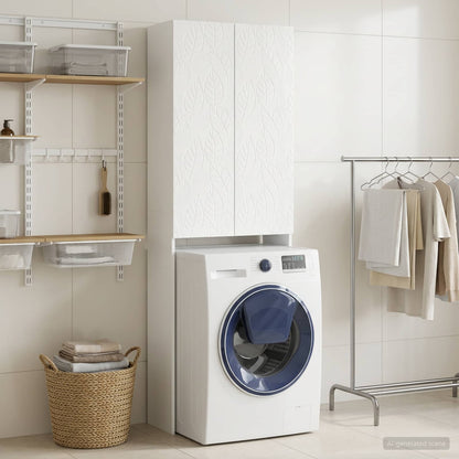 Toilettenschrank DELFT Hochglanz Weiß 66 x 25,5 x 190 cm