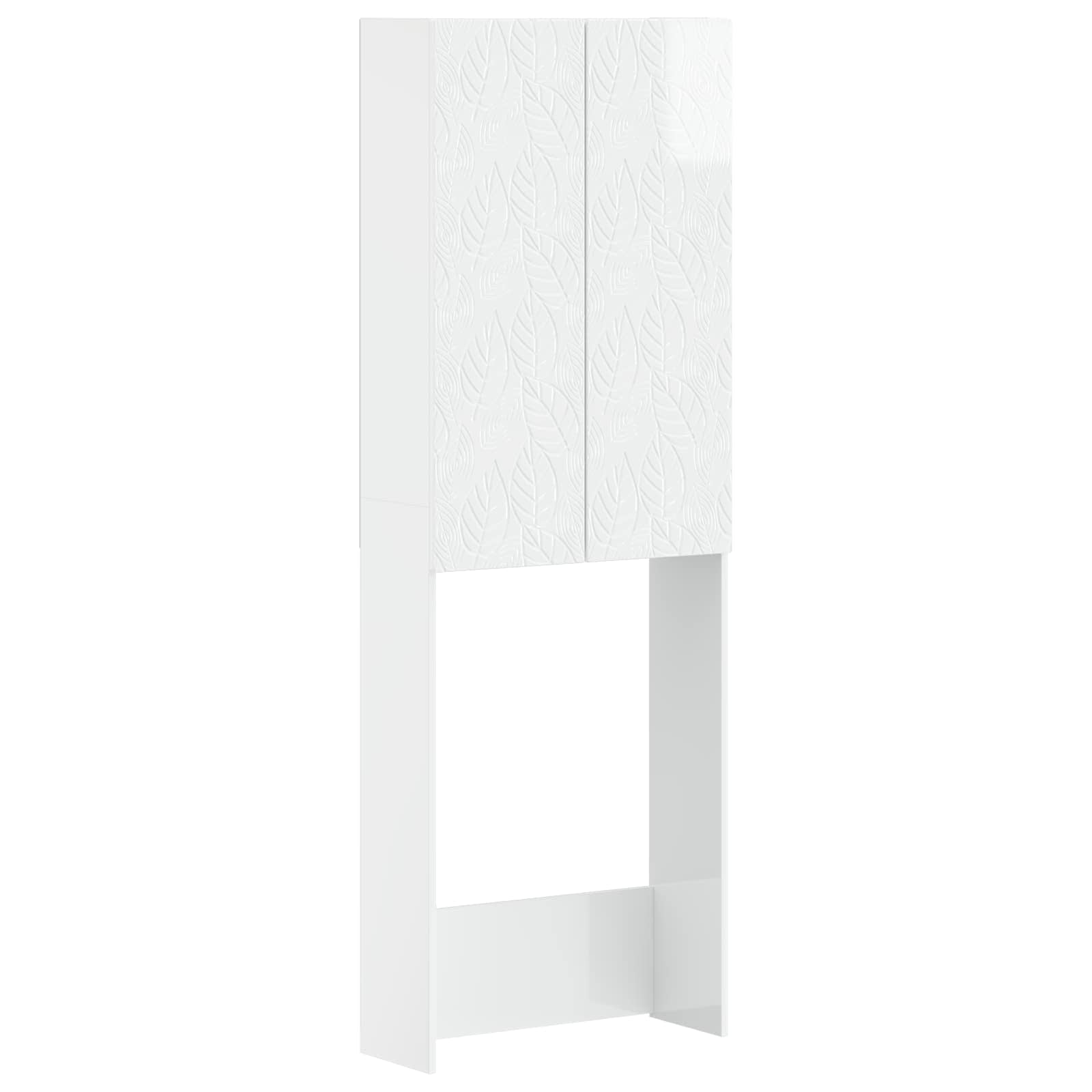 Toilettenschrank DELFT Hochglanz Weiß 66 x 25,5 x 190 cm