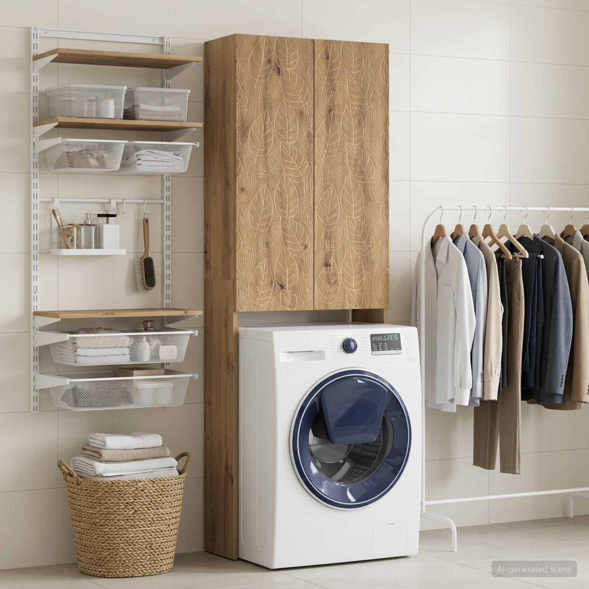 Toilettenschrank DELFT Artisan-Eiche 66 x 25,5 x 190 cm