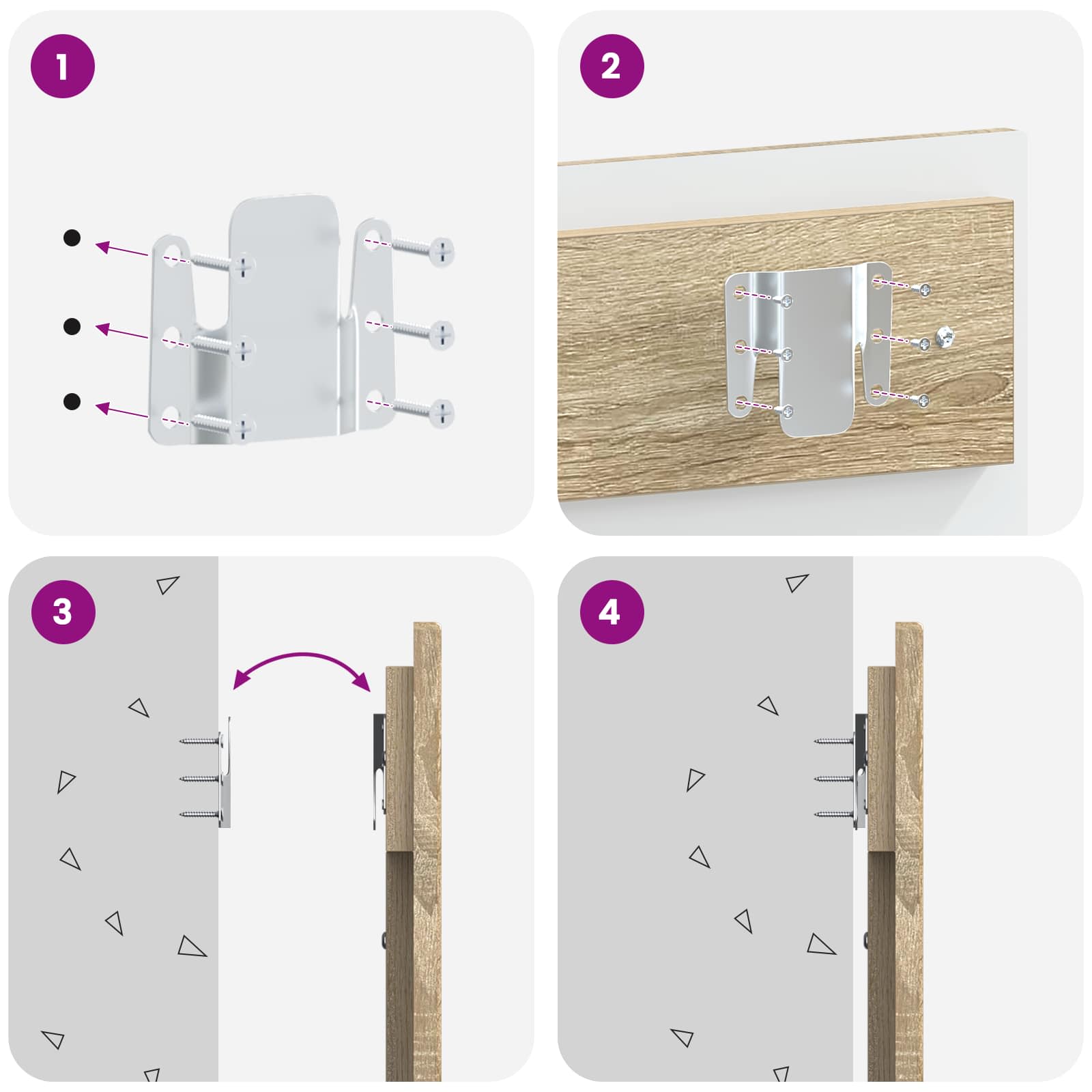 Wandmontiertes Kopfteil DELFT Sonoma-Eiche Holzwerkstoff