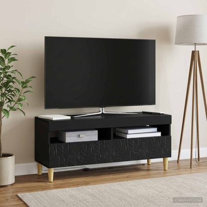 LED-TV-Schrank Schwarz Holzwerkstoff