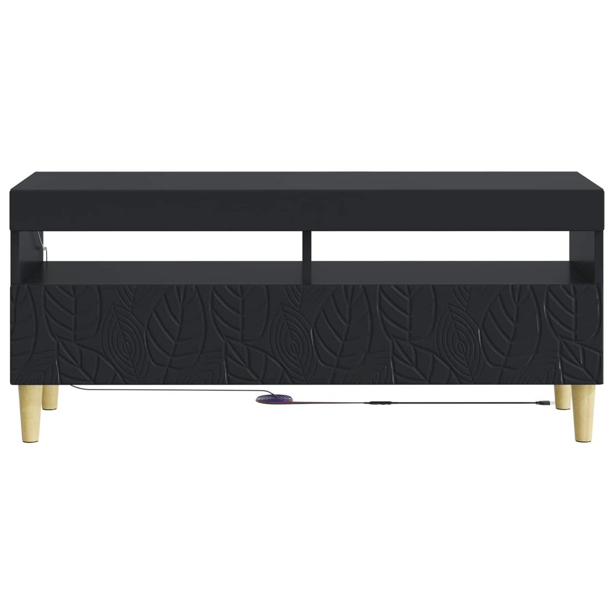 LED-TV-Schrank Schwarz Holzwerkstoff