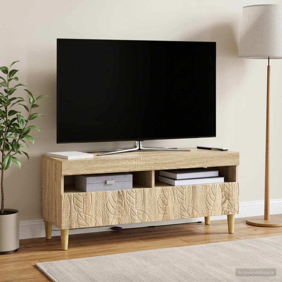 LED-TV-Schrank Sonoma-Eiche Holzwerkstoff