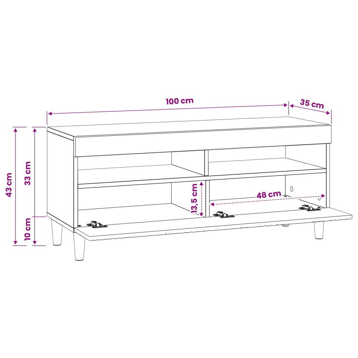 LED-TV-Schrank Sonoma-Eiche Holzwerkstoff