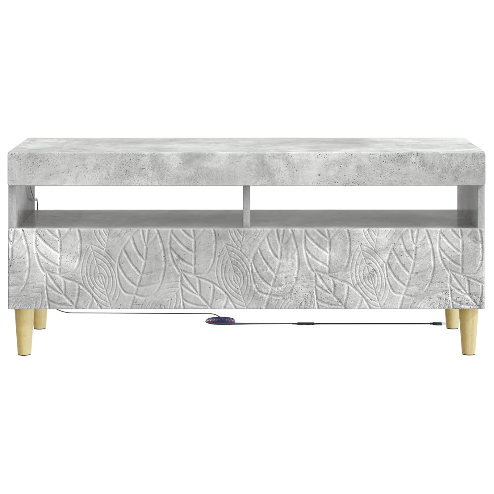 LED-TV-Schrank Betongrau Holzwerkstoff