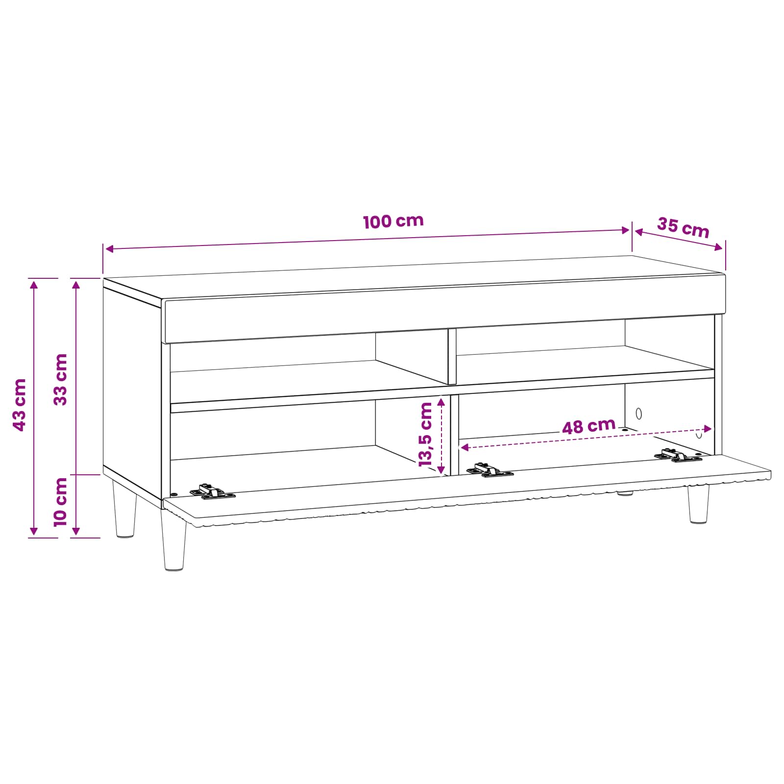 LED-TV-Schrank Betongrau Holzwerkstoff