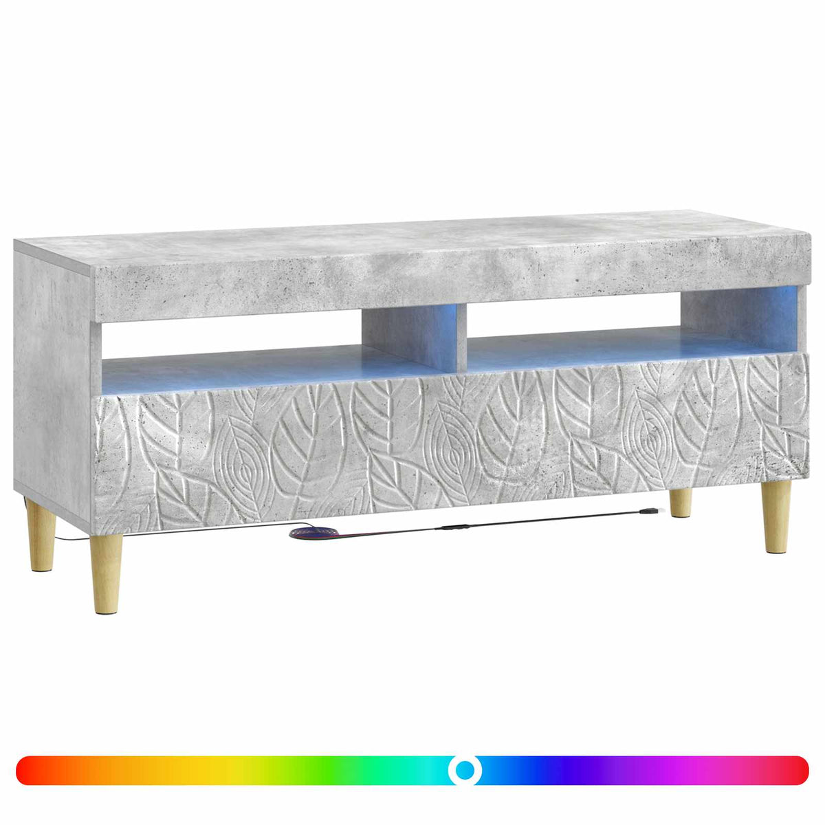 LED-TV-Schrank Betongrau Holzwerkstoff