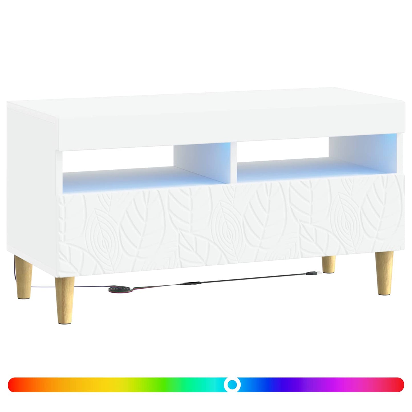 LED-TV-Schrank Weiß Holzwerkstoff