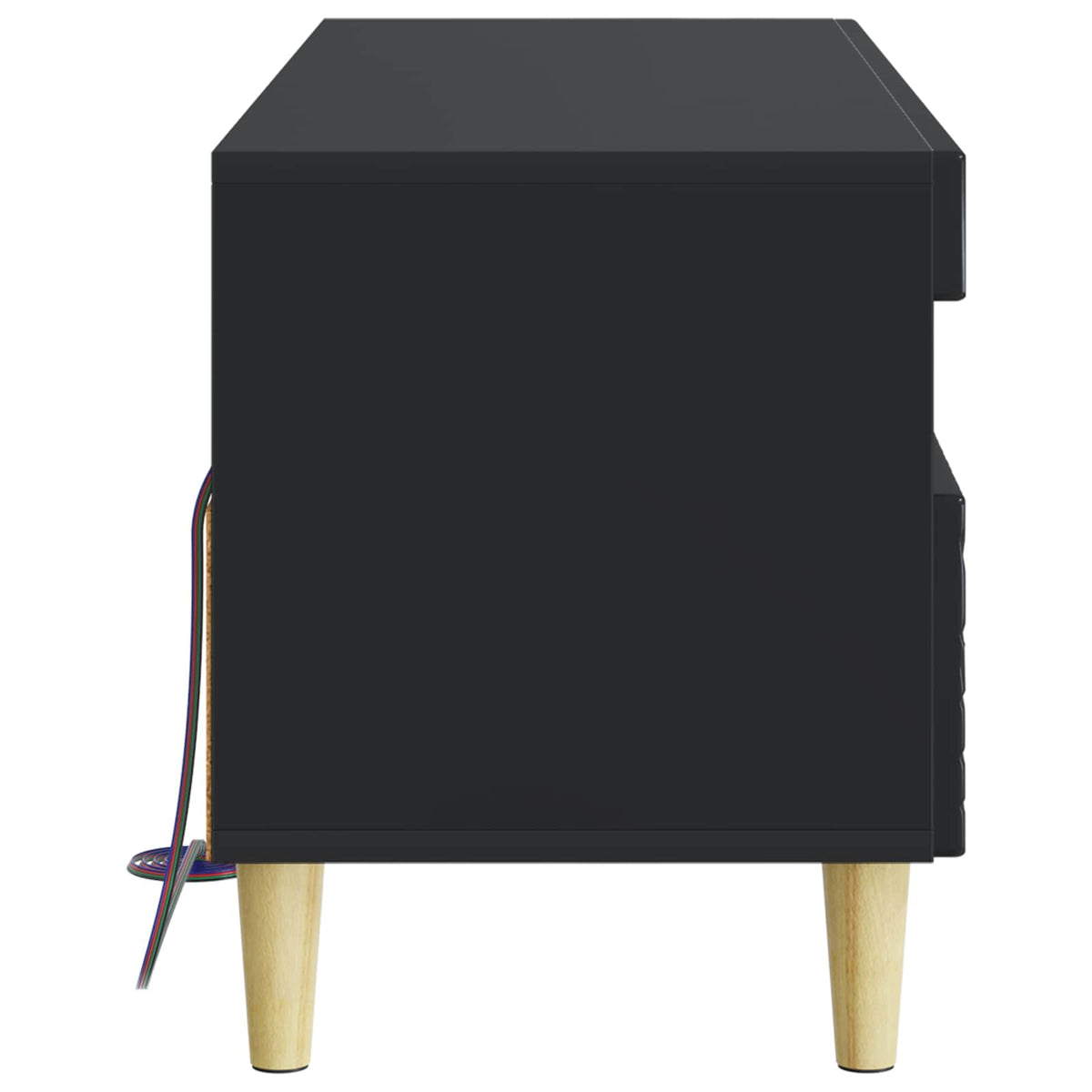LED-TV-Schrank Schwarz Holzwerkstoff