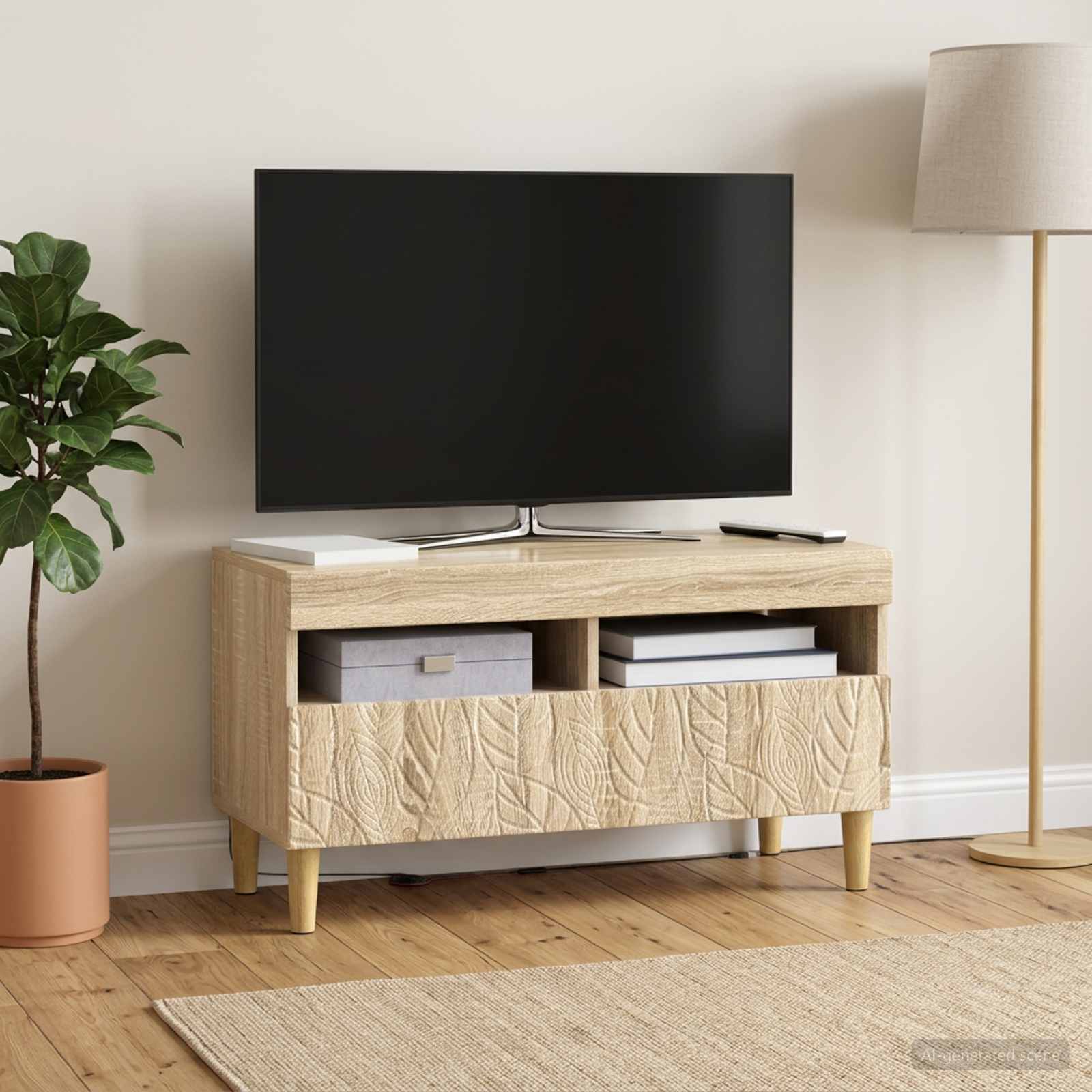 LED-TV-Schrank Sonoma-Eiche Holzwerkstoff