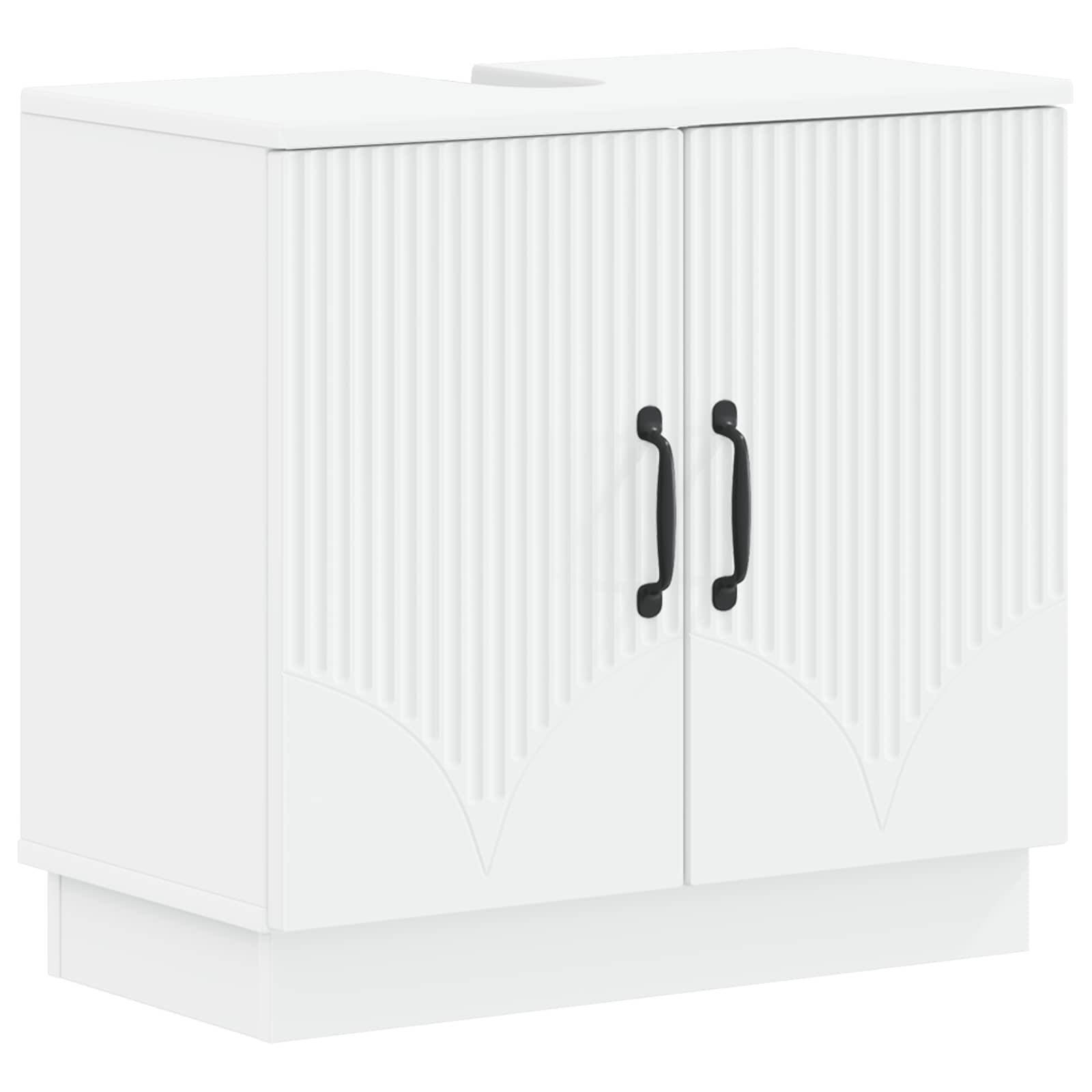 Waschbeckenschrank HOORN Weiß 59,5 x 31,5 x 56 cm Holzwerkstoff