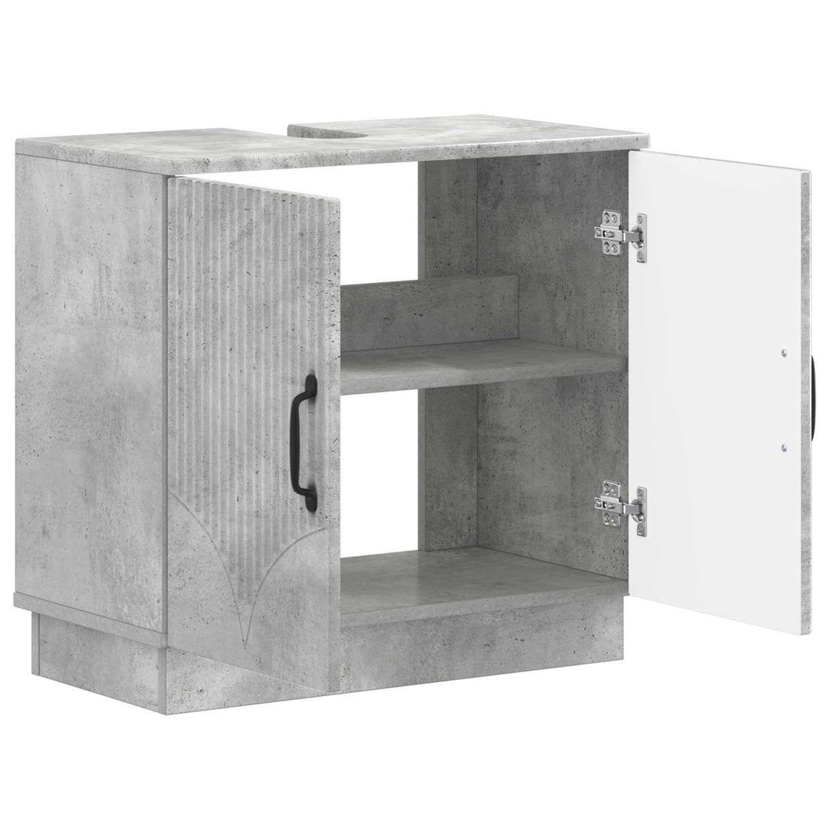 Waschbeckenschrank HOORN Betongrau 59,5 x 31,5 x 56 cm