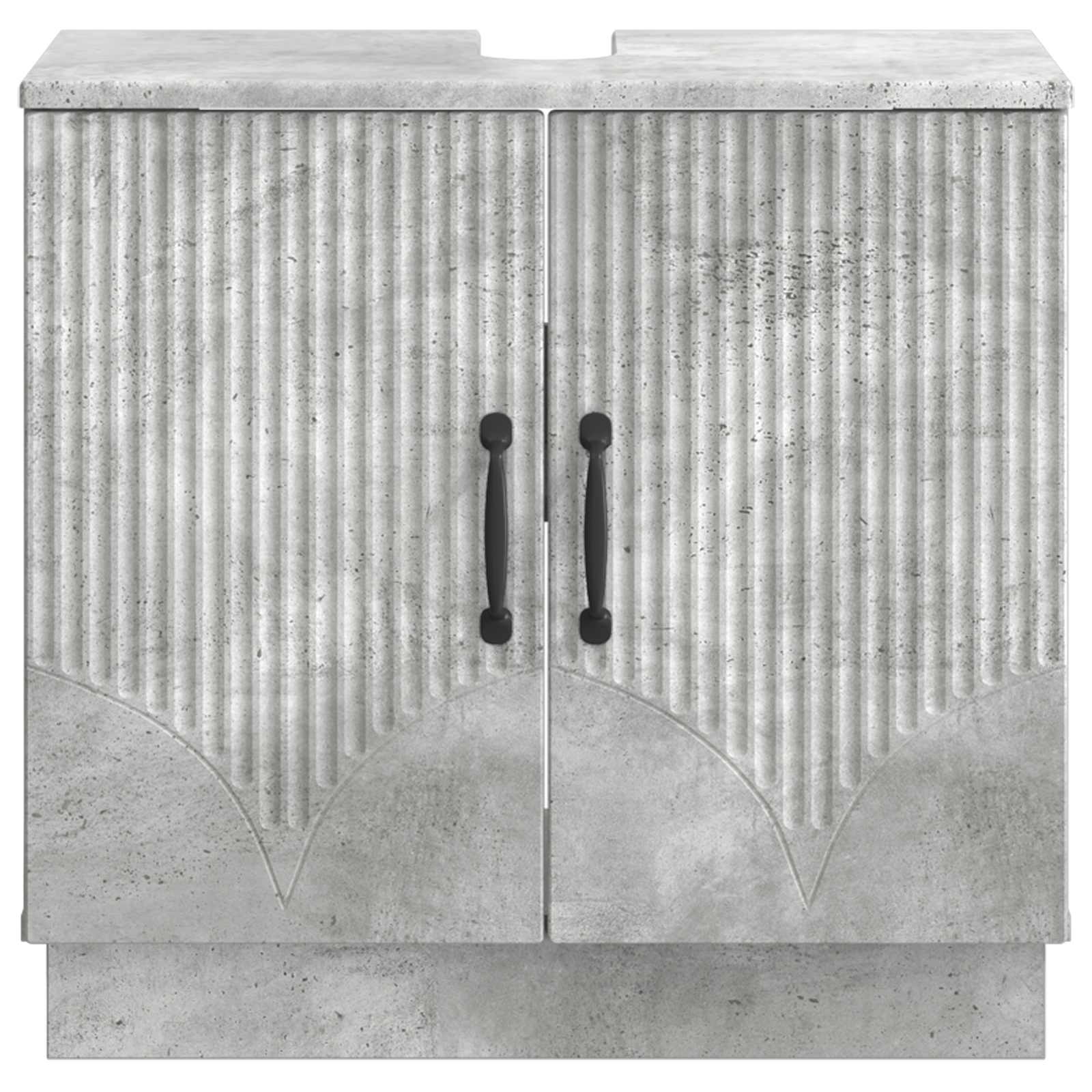 Waschbeckenschrank HOORN Betongrau 59,5 x 31,5 x 56 cm