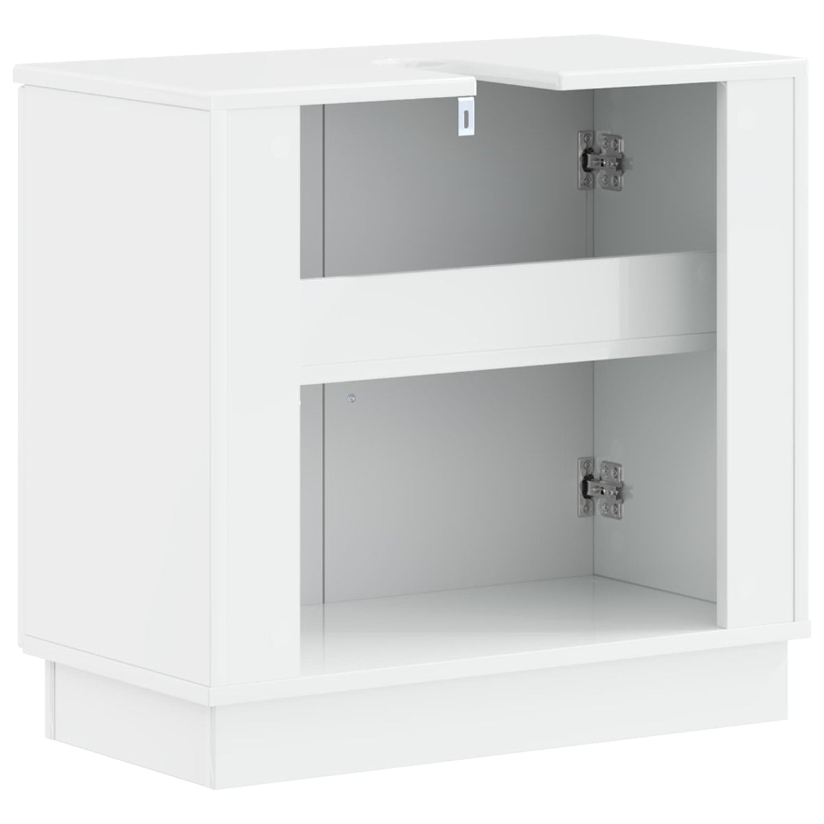 Waschbeckenschrank HOORN Hochglanz Weiß 59,5 x 31,5 x 56 cm