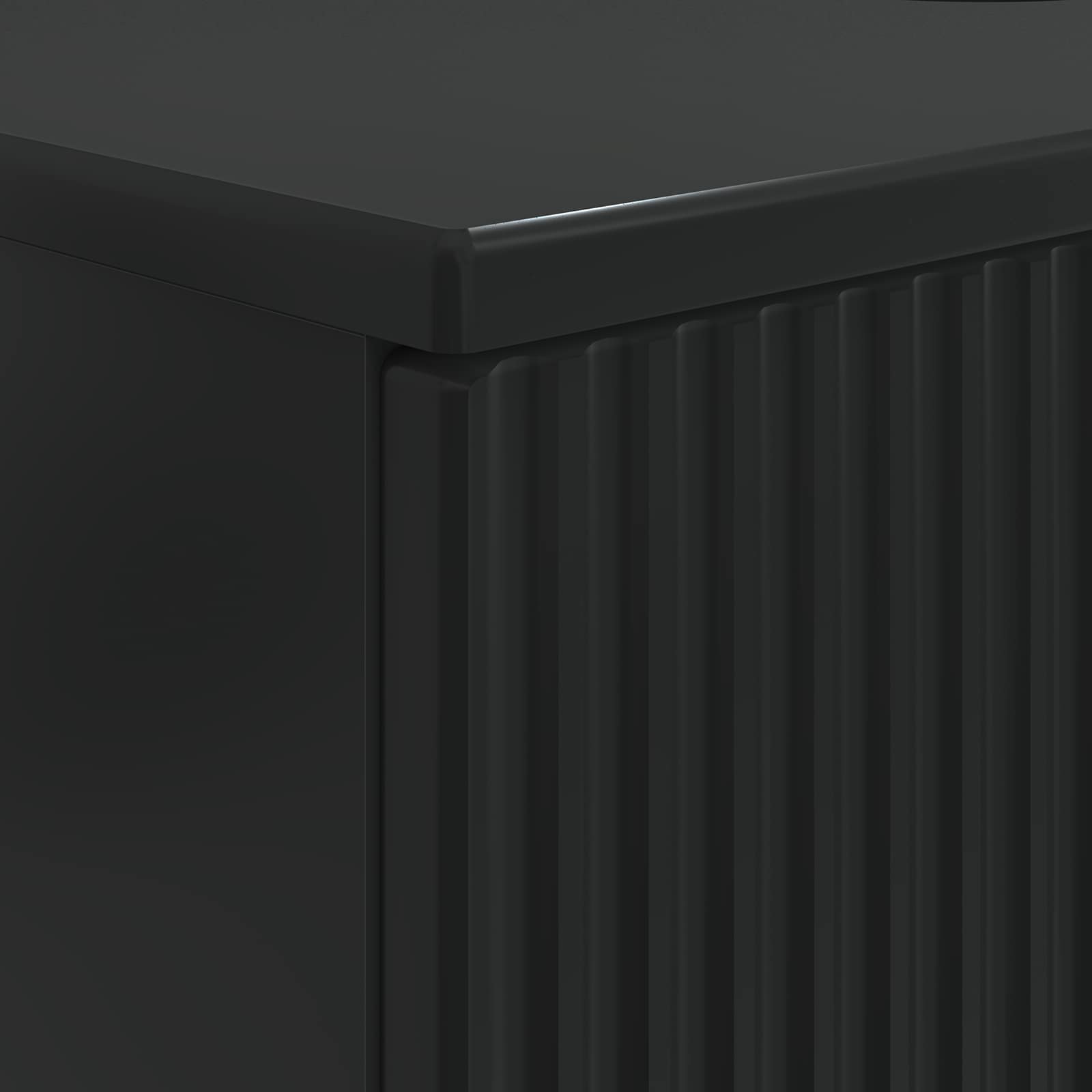 Waschbeckenschrank HOORN Schwarz 82 x 41 x 56 cm Holzwerkstoff