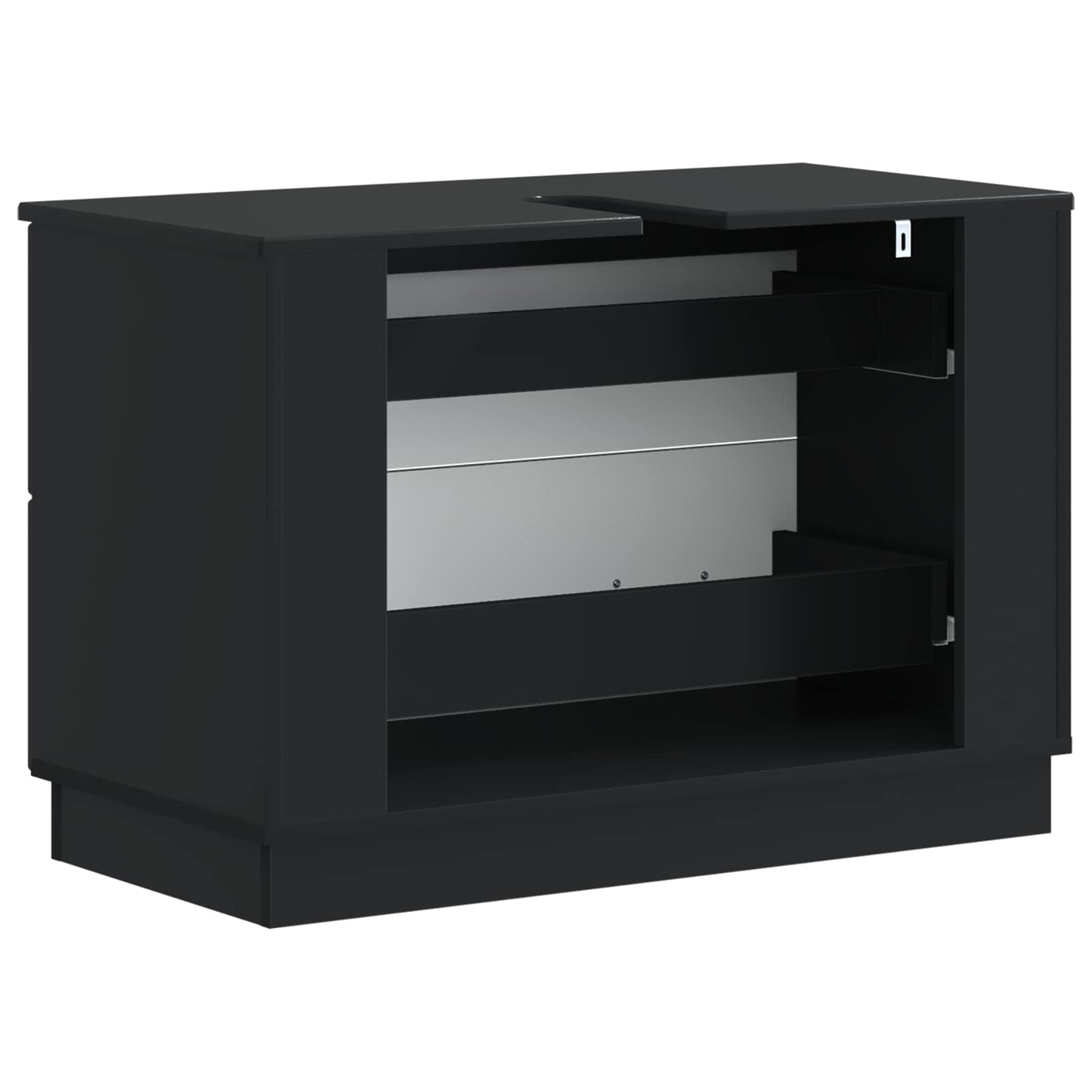 Waschbeckenschrank HOORN Schwarz 82 x 41 x 56 cm Holzwerkstoff