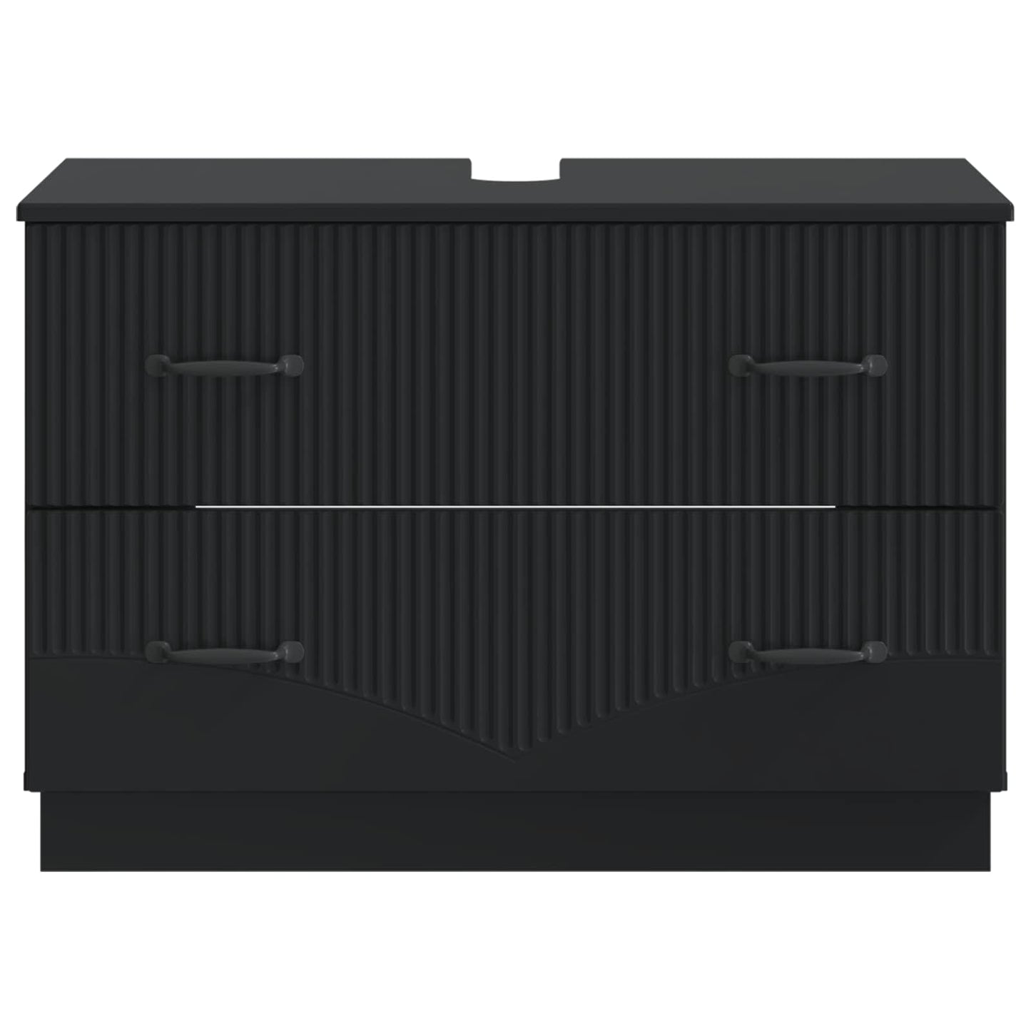 Waschbeckenschrank HOORN Schwarz 82 x 41 x 56 cm Holzwerkstoff