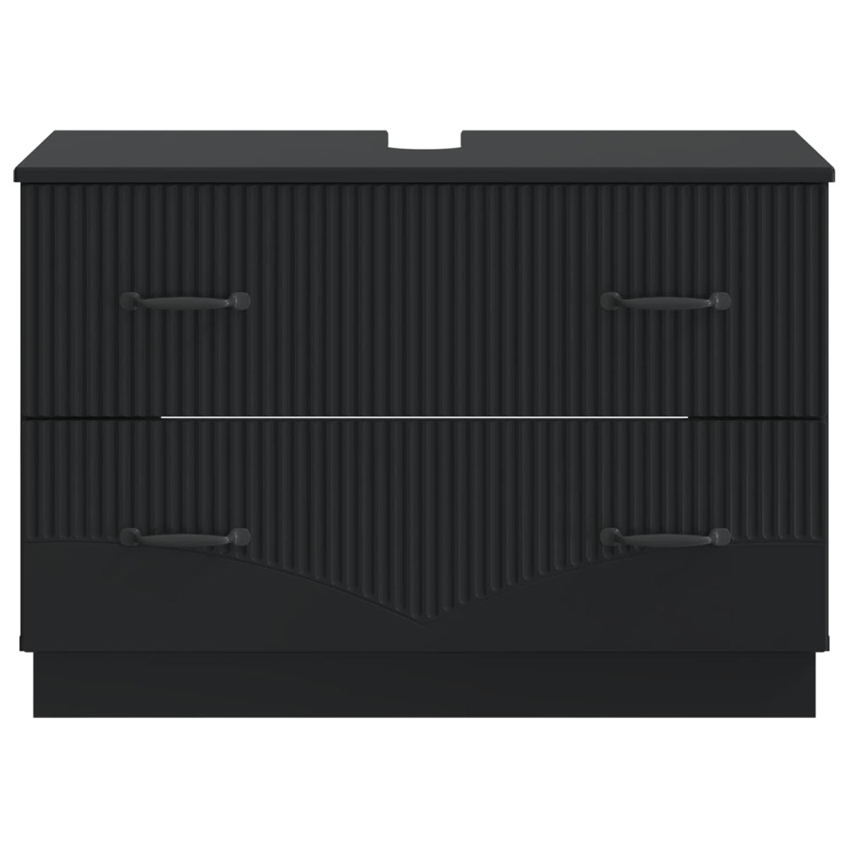 Waschbeckenschrank HOORN Schwarz 82 x 41 x 56 cm Holzwerkstoff