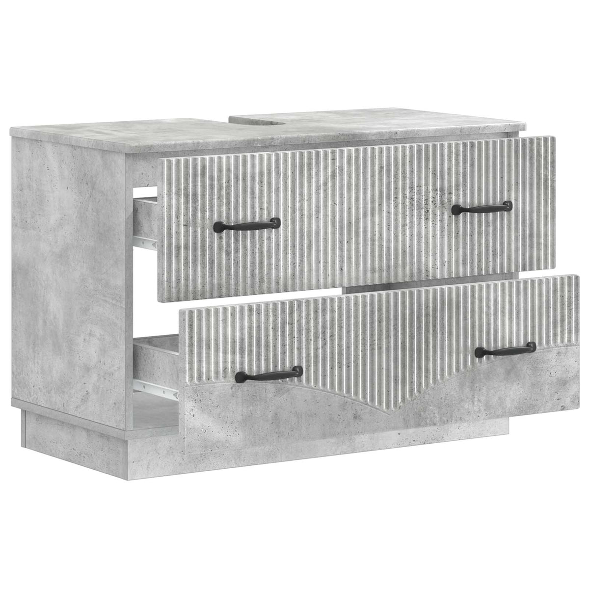 Waschbeckenschrank HOORN Betongrau 82 x 41 x 56 cm