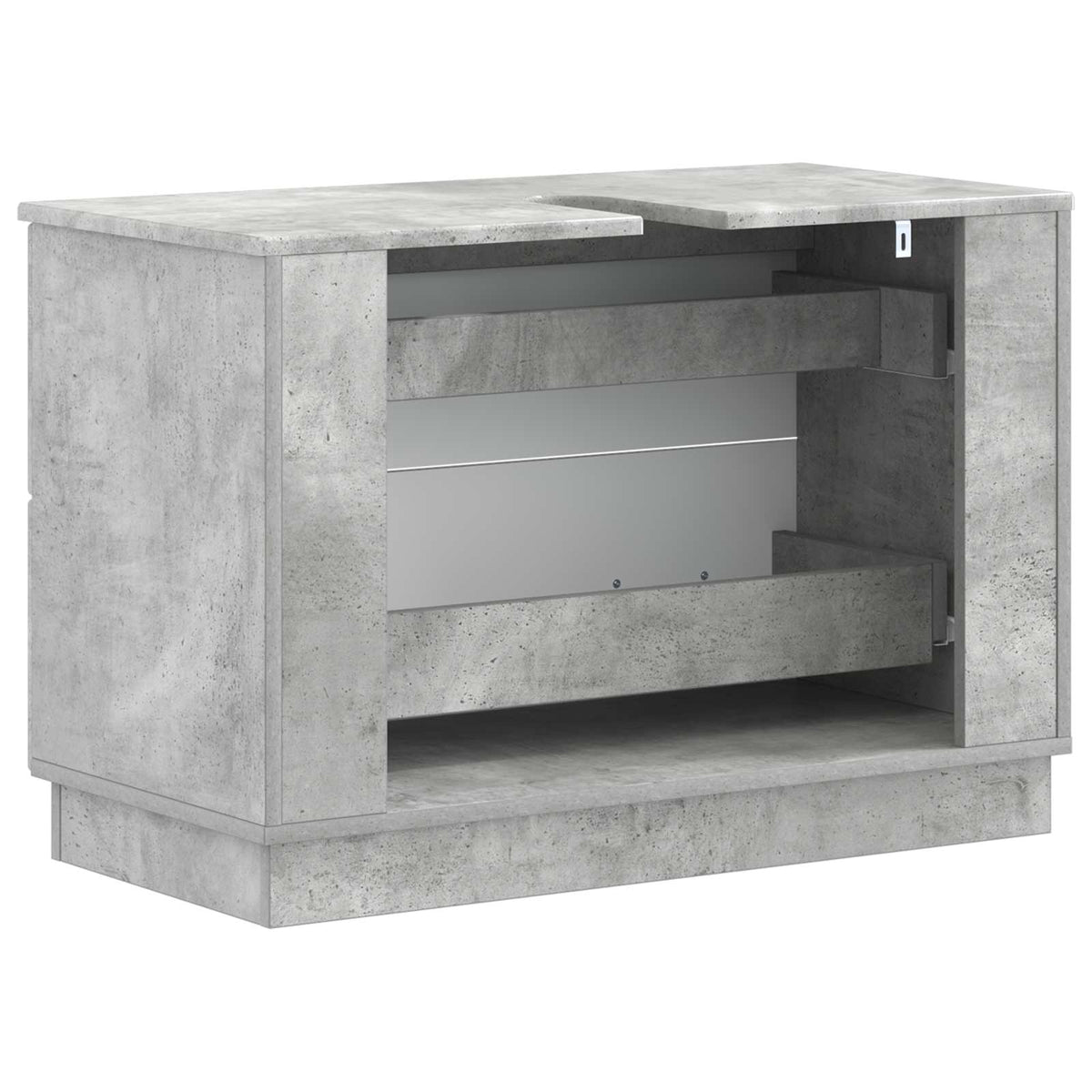 Waschbeckenschrank HOORN Betongrau 82 x 41 x 56 cm