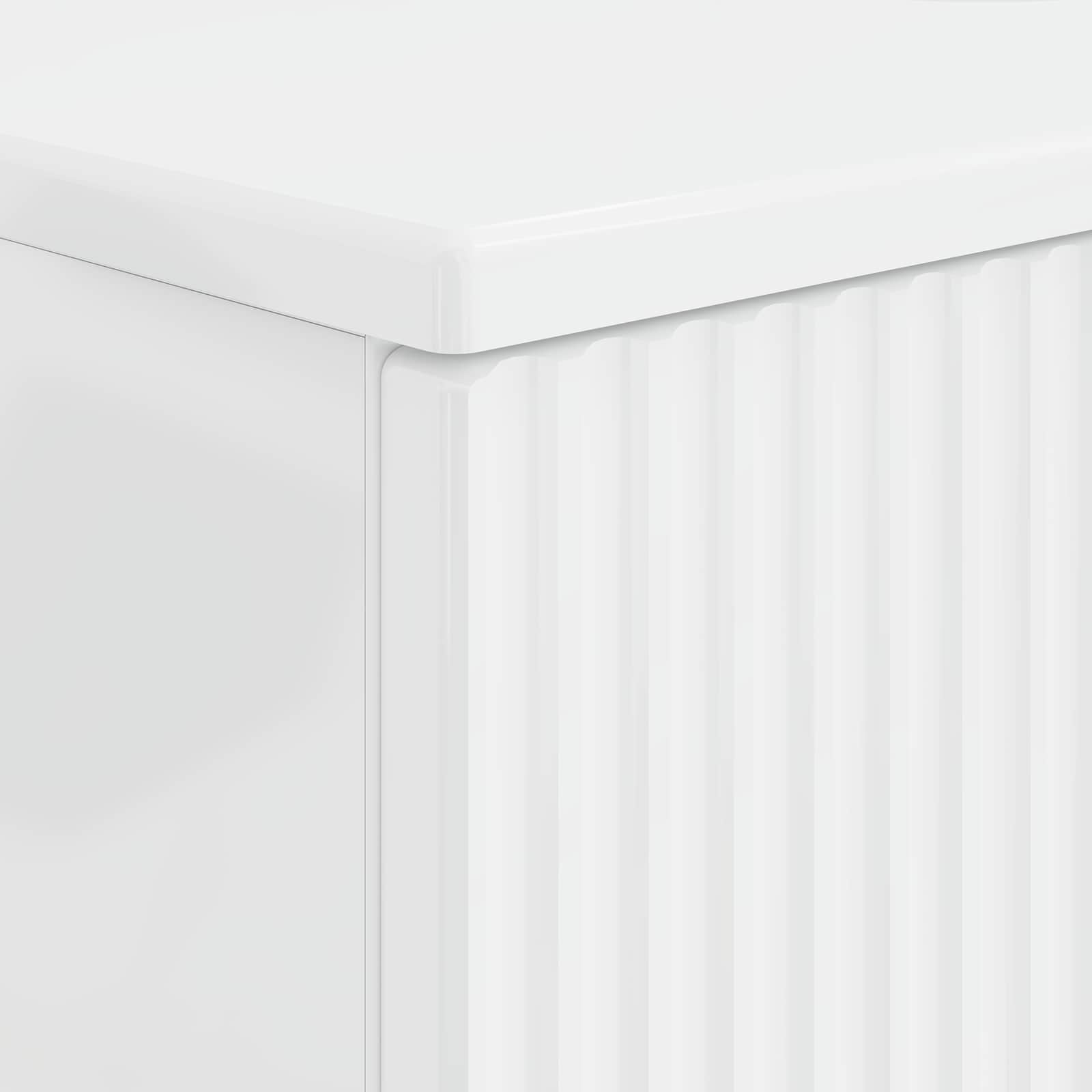 Waschbeckenschrank HOORN Hochglanz Weiß 82 x 41 x 56 cm