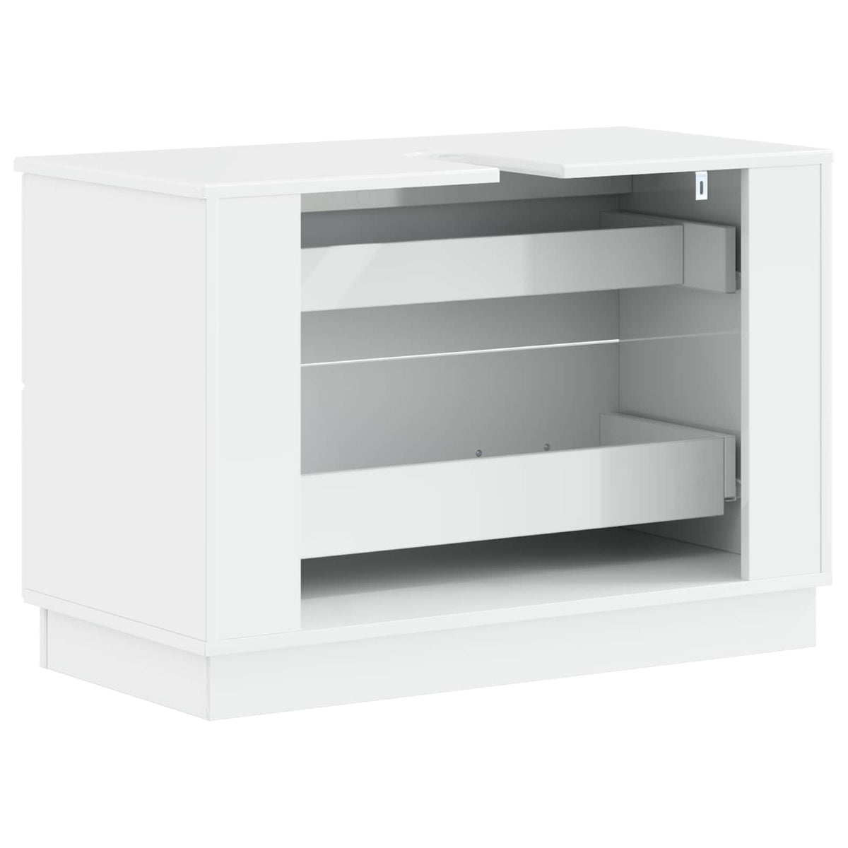 Waschbeckenschrank HOORN Hochglanz Weiß 82 x 41 x 56 cm