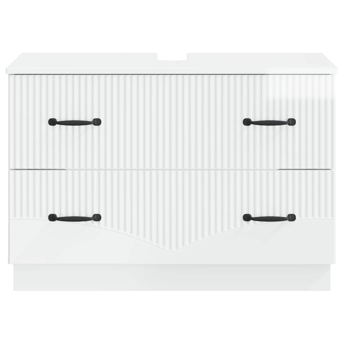 Waschbeckenschrank HOORN Hochglanz Weiß 82 x 41 x 56 cm