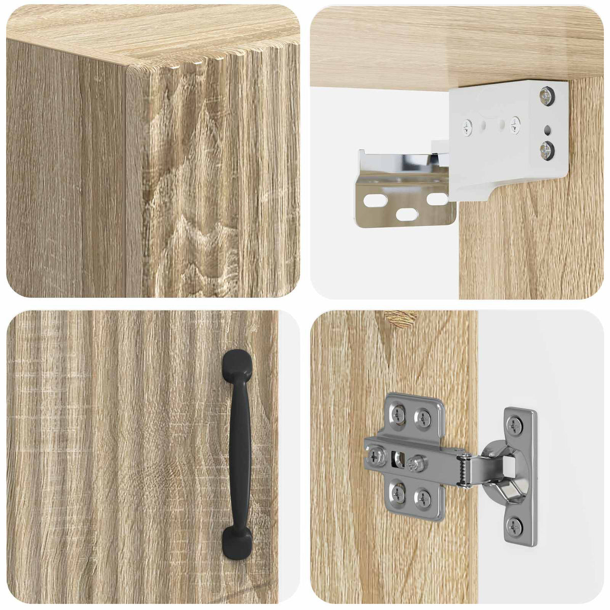 Badezimmer-Wandschrank HOORN Sonoma-Eiche 30 x 31 x 59 cm